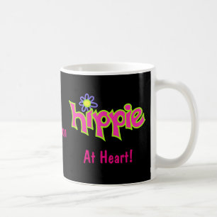 Mug Hippie au coeur Hot rose Art Nom Personnalisé