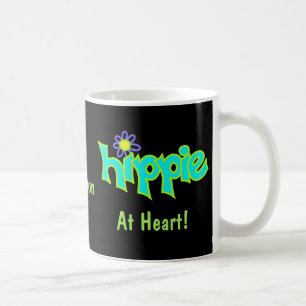 Mug Hippie au coeur Turquoise Art Nom Personnalisé