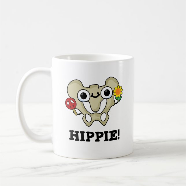 Mug Hippie Funny Hip Bone Pun (Gauche)