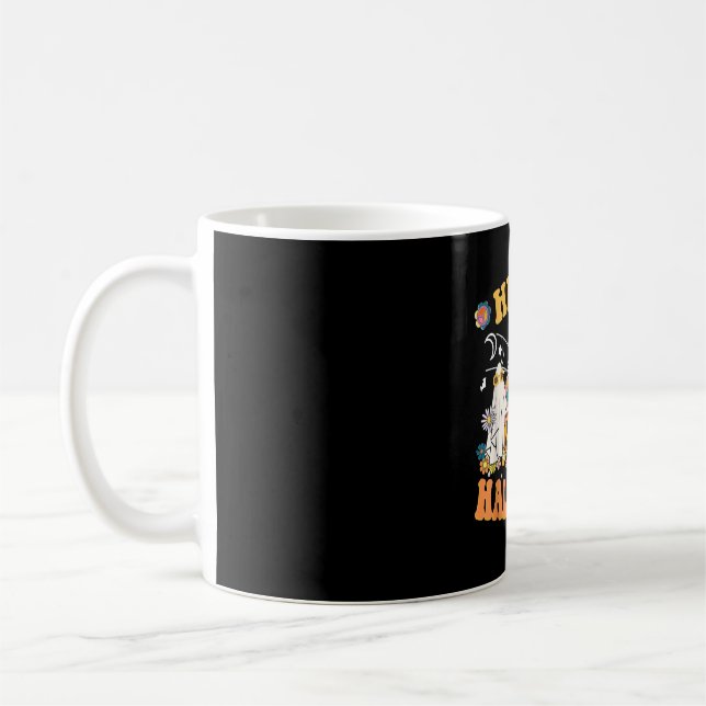 Mug Hippie Halloween rétro Fantôme Citrouille (Gauche)