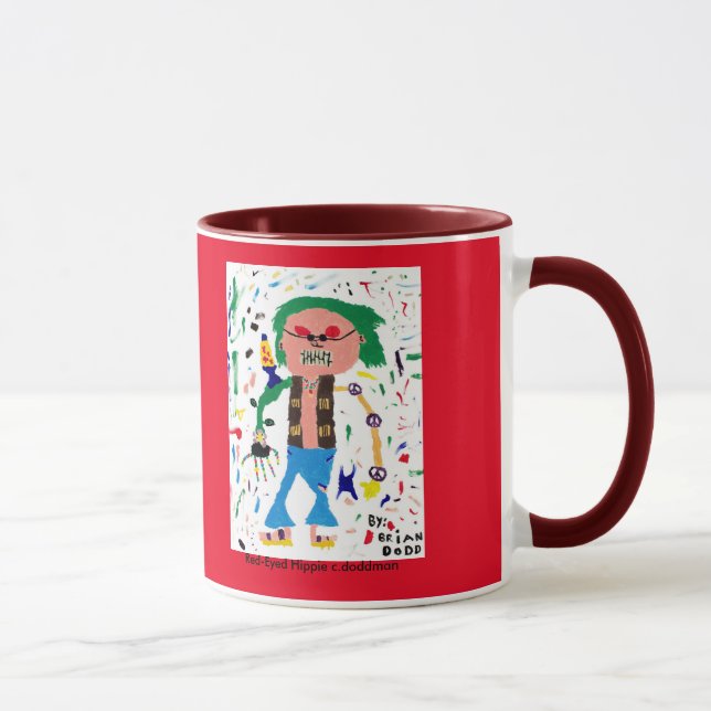 Mug Hippie observée par rouge (Droite)