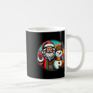 Mug Hippie Père Noël Retro Snowman Bohemian Noël