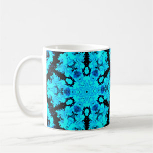 Mug Hippie psychédélique bleu et noir