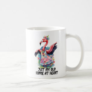 Mug Hippie rétro au Flamant rose du Coeur enfant