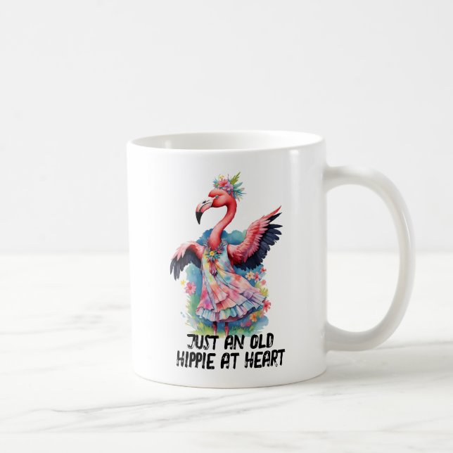 Mug Hippie rétro au Flamant rose du Coeur enfant (Droite)