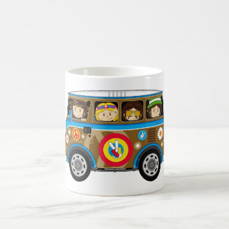 Mug Hippie Van de paix d'années '60 de bande dessinée