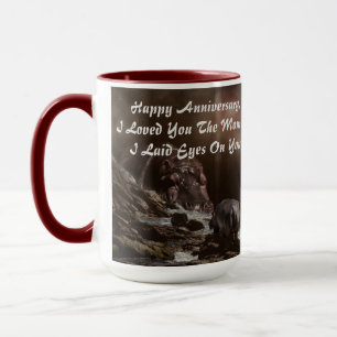 Mug Hippo Joyeux Anniversaire Design,
