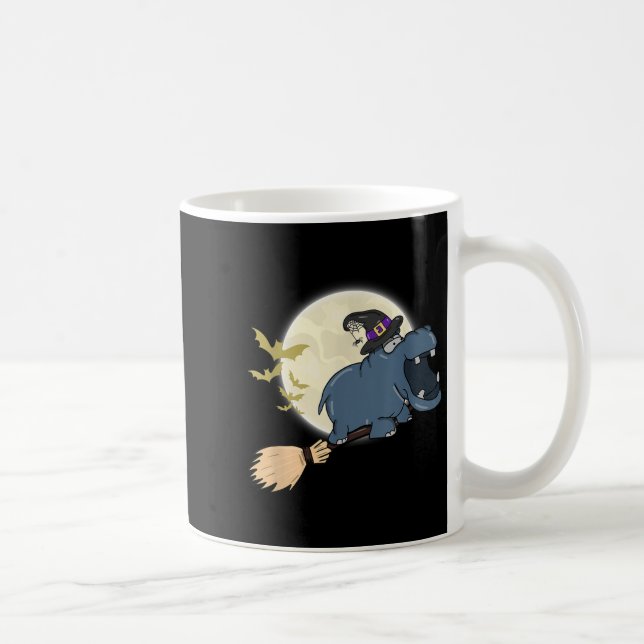 Mug Hippo Sorcière Casquette équitation Broom Stick Zo (Droite)