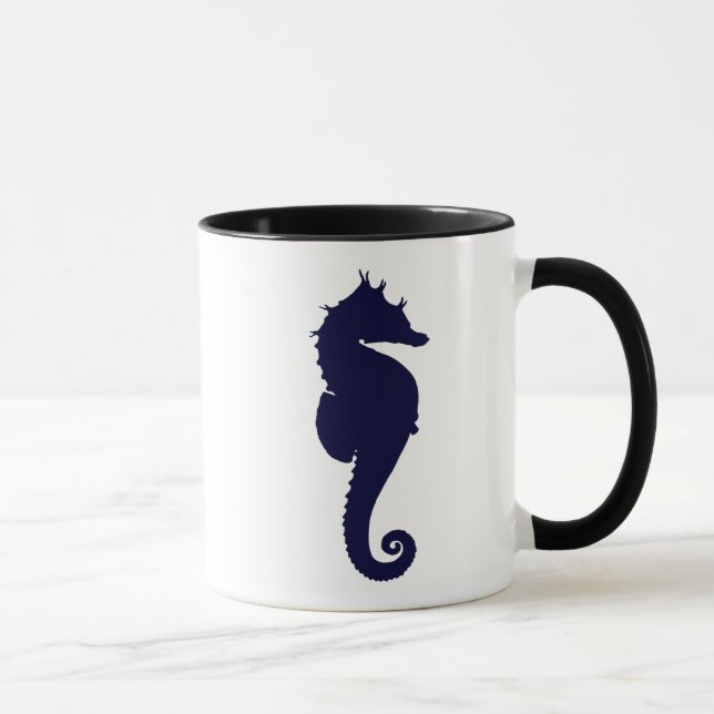 Mug Hippocampe bleu foncé (Droite)
