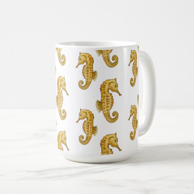 MUG HIPPOCAMPE DORÉ (Devant droit)