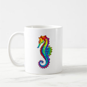 Mug Hippocampe polygonal arc-en-ciel