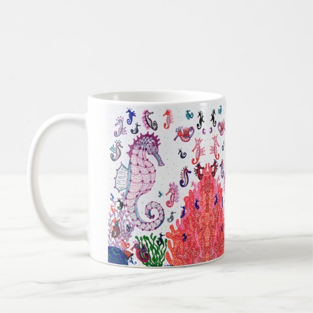 Mug Hippocampes Design  (Gauche)