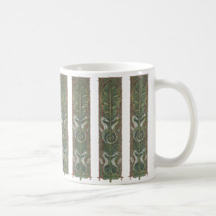 Mug Hippocampes et algues, Art Nouveau Vintage
