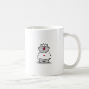 Mug Hippopotame avec le papillon sur son nez
