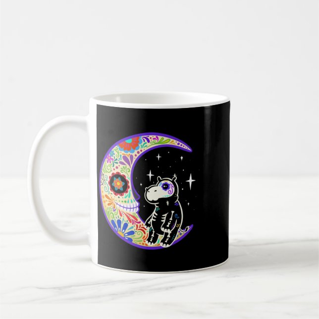 Mug Hippopotame Dia De Los Muertos Squelette Crâne de  (Gauche)