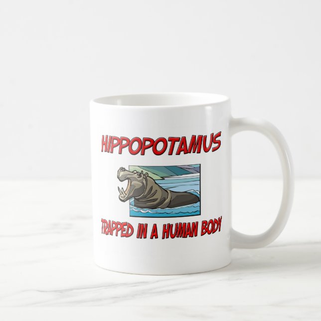 Mug Hippopotame emprisonné à un corps humain (Droite)