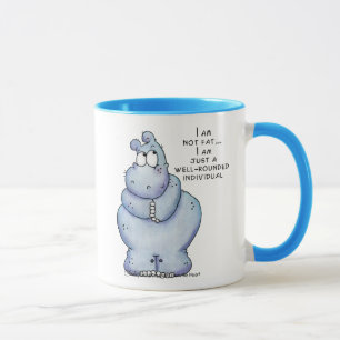 Mug Hippopotame Hippo-Bleu bien arrondi