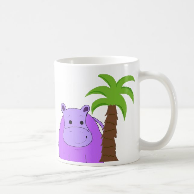 Mug Hippopotame Violet Sucré (Droite)