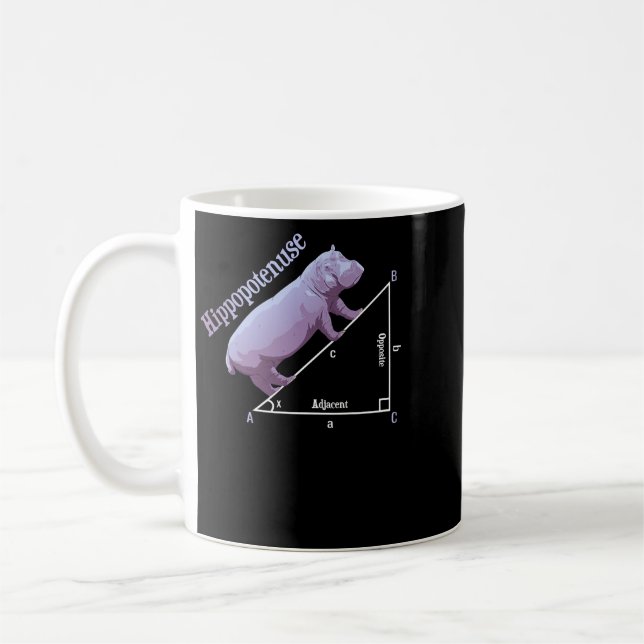 Mug Hippopotamus Hippopotamus Hippopotamus Math drôle (Gauche)