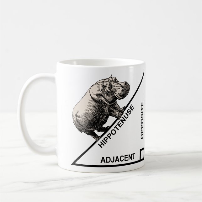 Mug Hippoténuse Hypoténuse Mathématiques drôles Géomét (Gauche)
