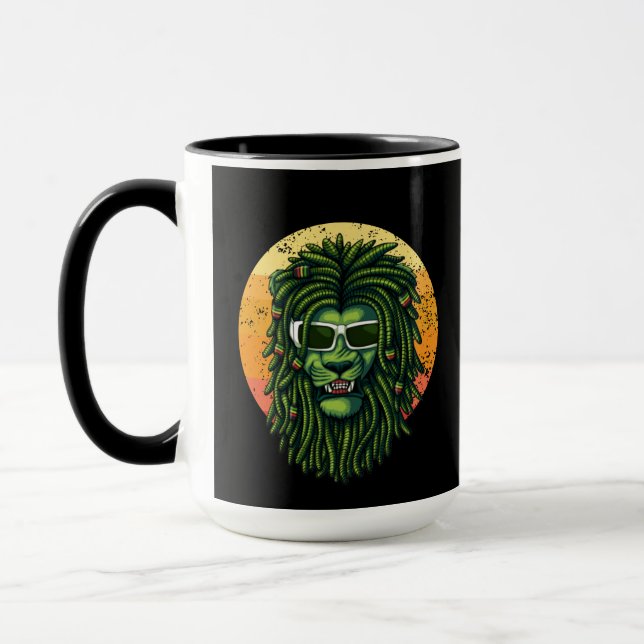 Mug Hippy mignon roi Lion (Gauche)