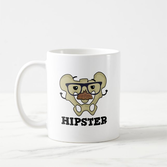 Mug Hipster Funny Hip Bone Anatomie Pun (Gauche)