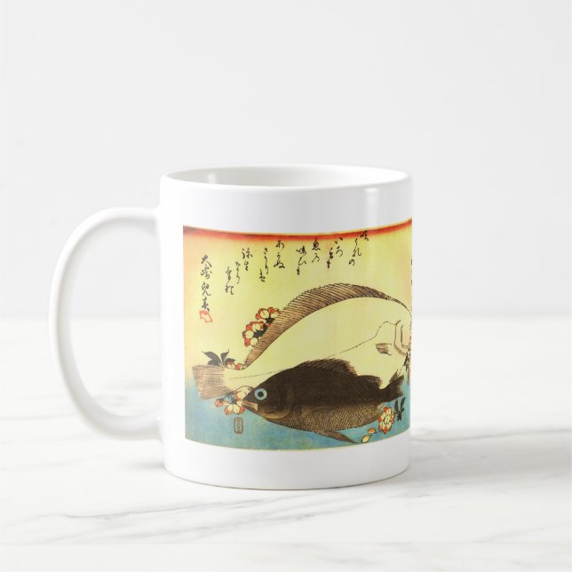 Mug Hirame & Mebaru - Impression de poisson japonais H (Gauche)