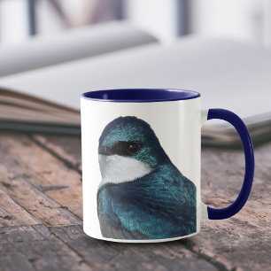 Mug Hirondelle d'arbre : Oiseau sur un fil