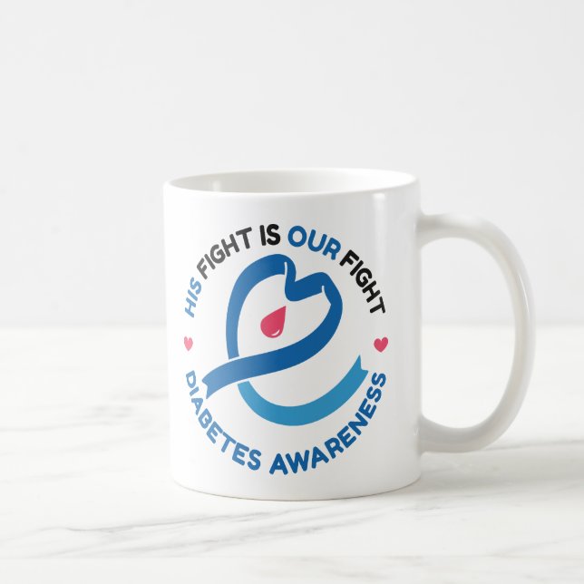 Mug His Fight Is Our Fight – Diabetes Awareness (Droite)