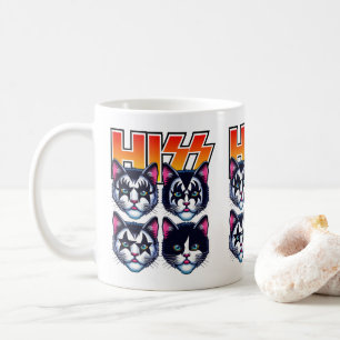 Mug HISS Funny Cat Band Parodie Amoureux de les chats 