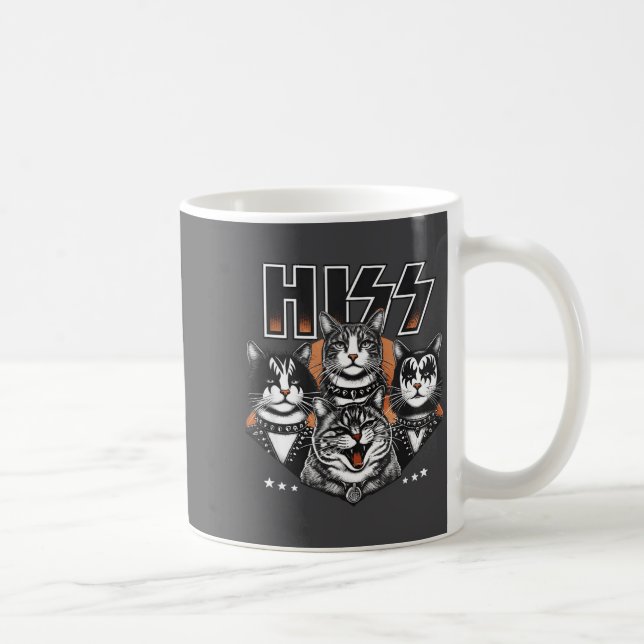 Mug Hiss Funny Cats Kittens Rock Rockin Funny Cat  (Droite)