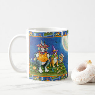 MUG HISS N'FITZ CHATS, TRICK OU TRAITER FUNNY HALLOWEE