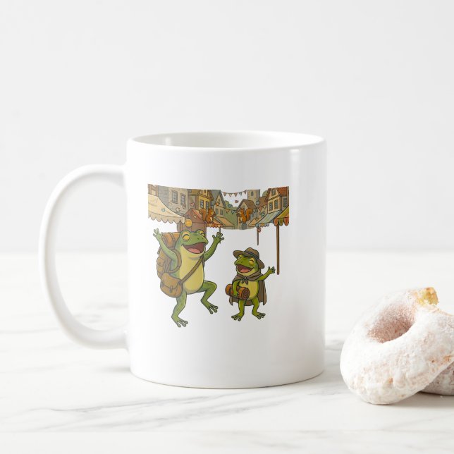Mug histoire courte des grenouilles d'aventure (Avec donut)