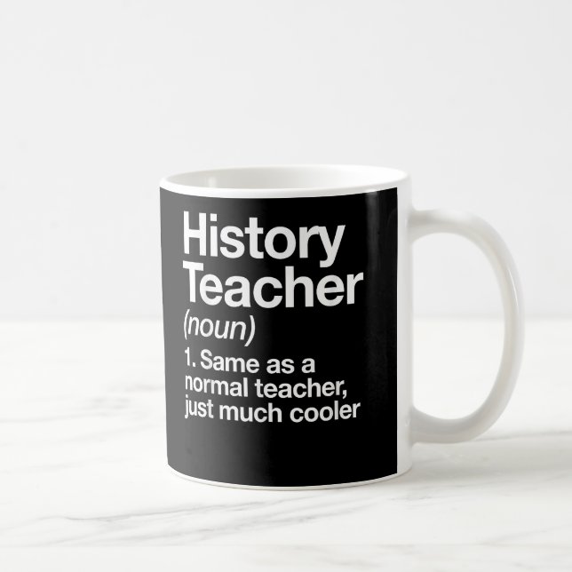 Mug Histoire Définition de l'enseignant Retour école P (Droite)