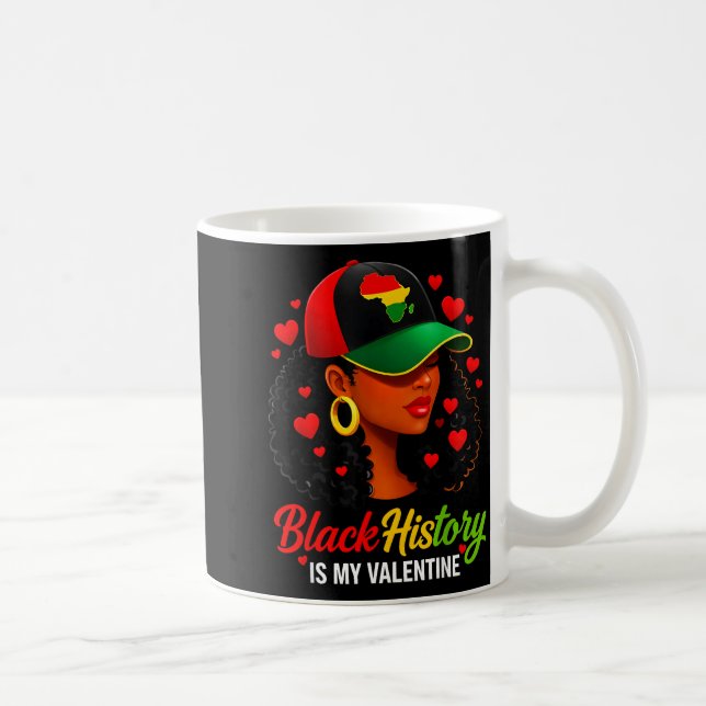 Mug Histoire des Noirs Saint-Valentin Drôle Femmes His (Droite)