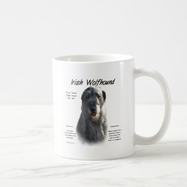 Mug Histoire du loup irlandais gris (Droite)