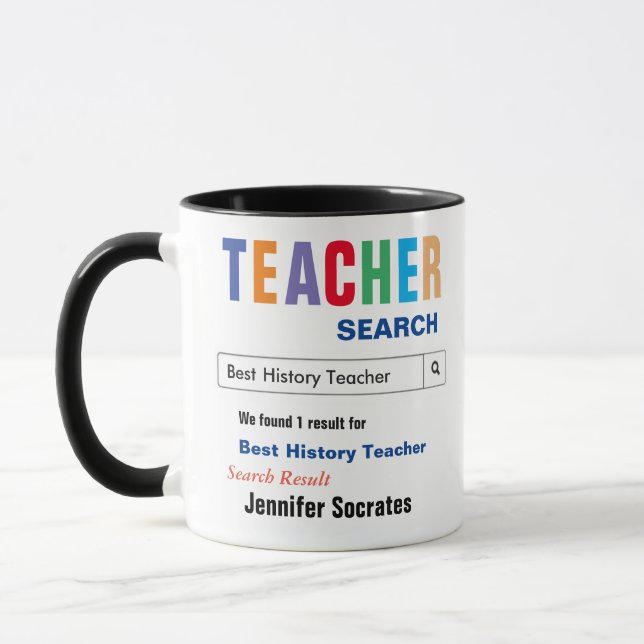 Mug Histoire Meilleur cadeau enseignant (Gauche)