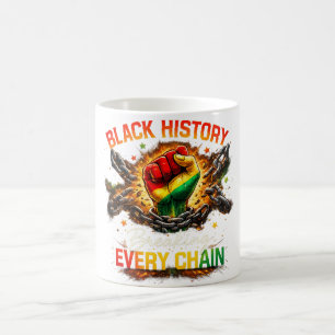 Mug Histoire noire brisant chaque chaîne Afrique Améri