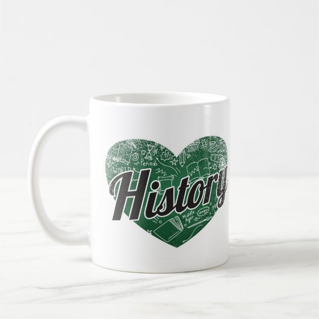 Mug Histoire Retro Coeur Blackboard Love (Gauche)