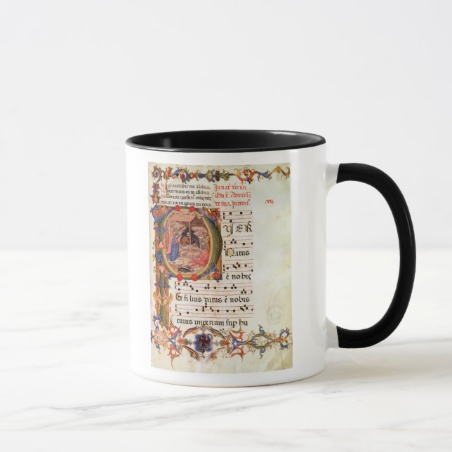 Mug Historiated parafent "P" dépeignant la nativité (Droite)