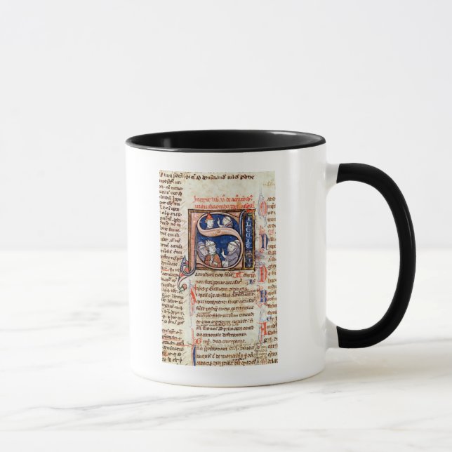 Mug Historiated parafent "S" dépeignant pape Gregory (Droite)