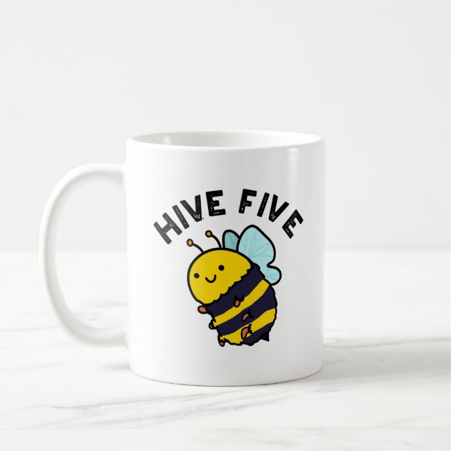 Mug Hive Cinq Funky High Cinq Bee Pun (Gauche)