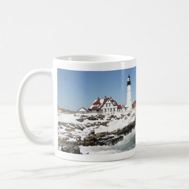 Mug Hiver à Portland Head Light (Gauche)