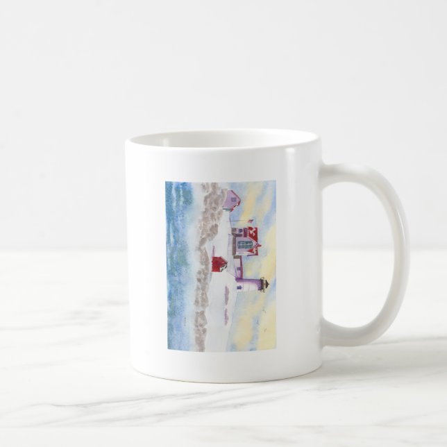 Mug hiver au phare Nubble dans le Maine (Droite)