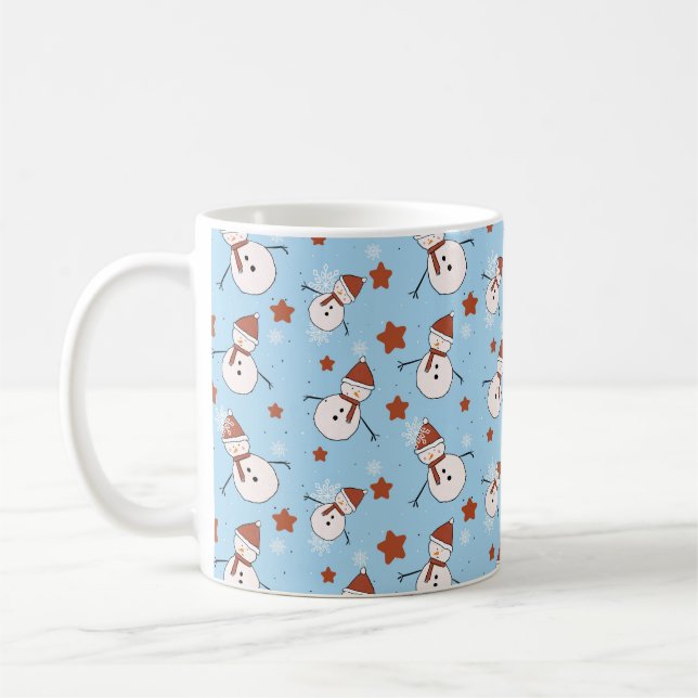Mug Hiver Bonhomme de Neige Mignon (Gauche)