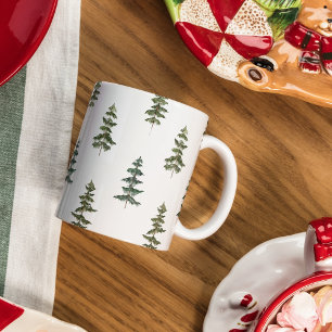 Mug Hiver branché   Motif d'arbre de Noël