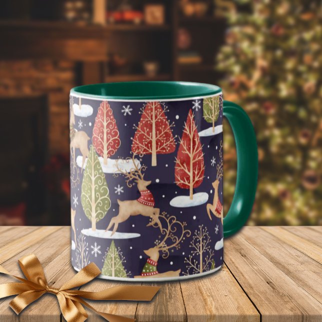 Mug Hiver des rennes Whimsical (Créateur téléchargé)