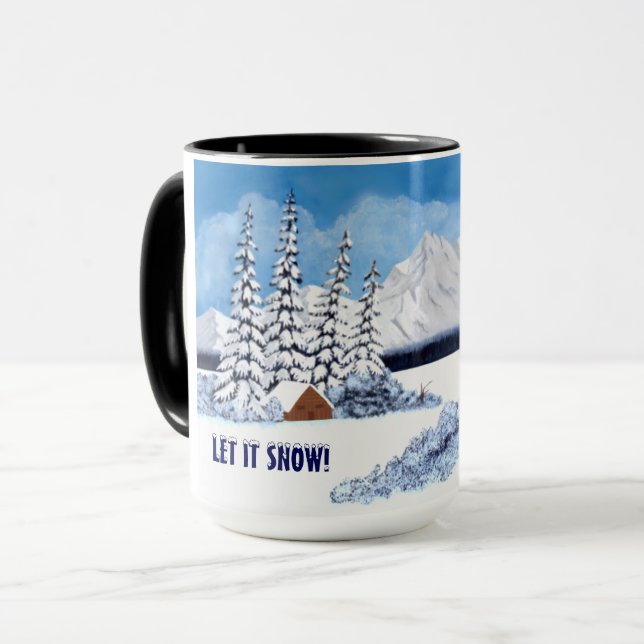 Mug Hiver enneigé grand (Devant gauche)
