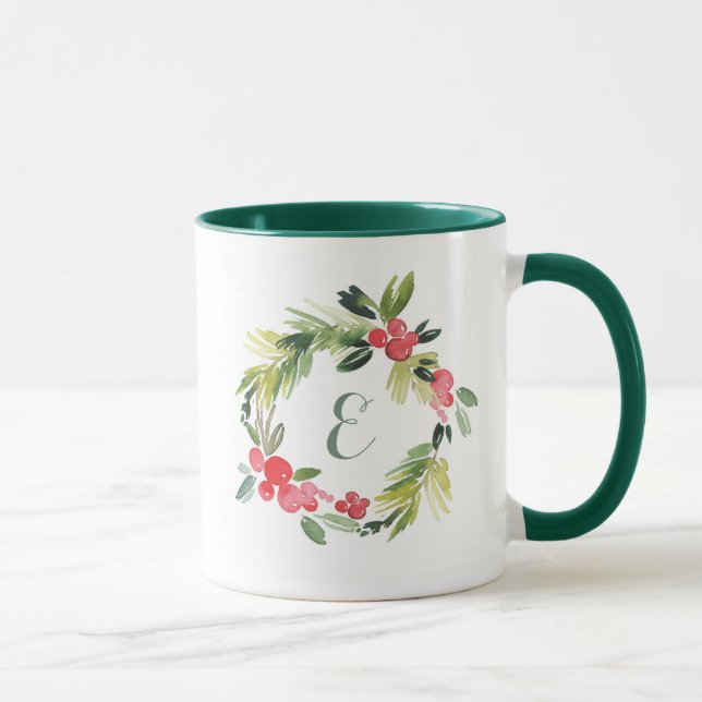 Mug Hiver épousant le monogramme floral de la (Droite)