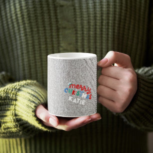 Mug Hiver gris confortable et personnalisé   Joyeux No